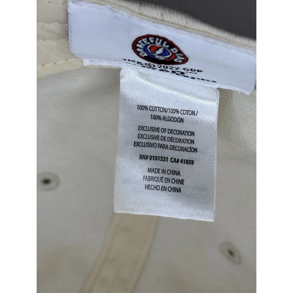 Grateful Dead Embroidered Dancing Bear Green Scarf Mad Engine Adjustable Hat